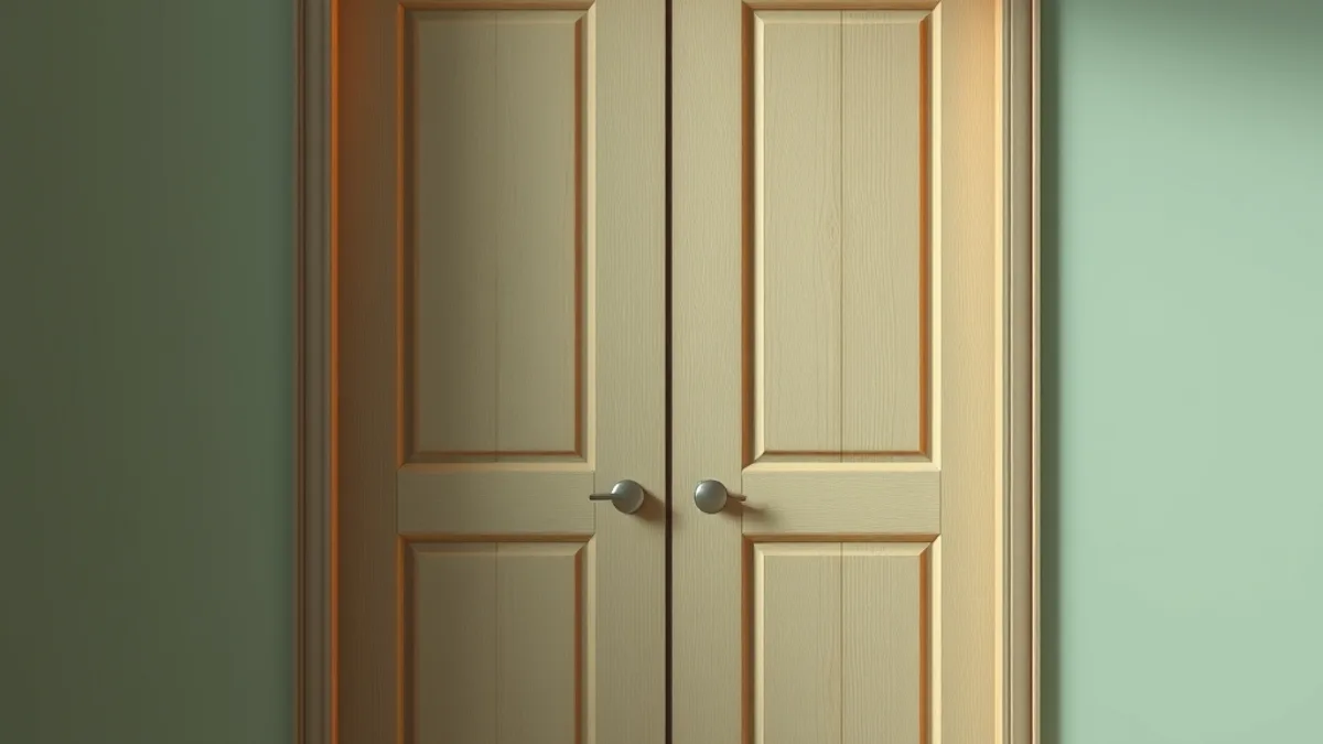Une porte entrouverte laissant passer une lumière douce, symbole d'un passage vers l'apaisement