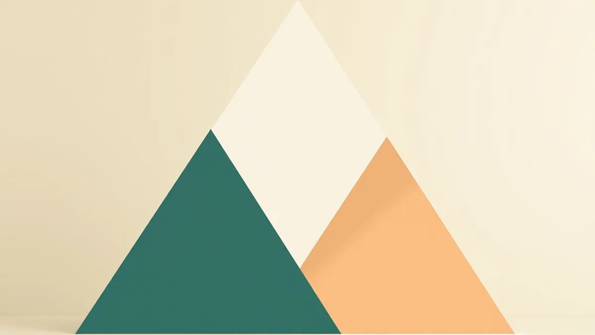 Illustration abstraite d'un triangle reliant trois points symbolisant une relation à trois déséquilibrée